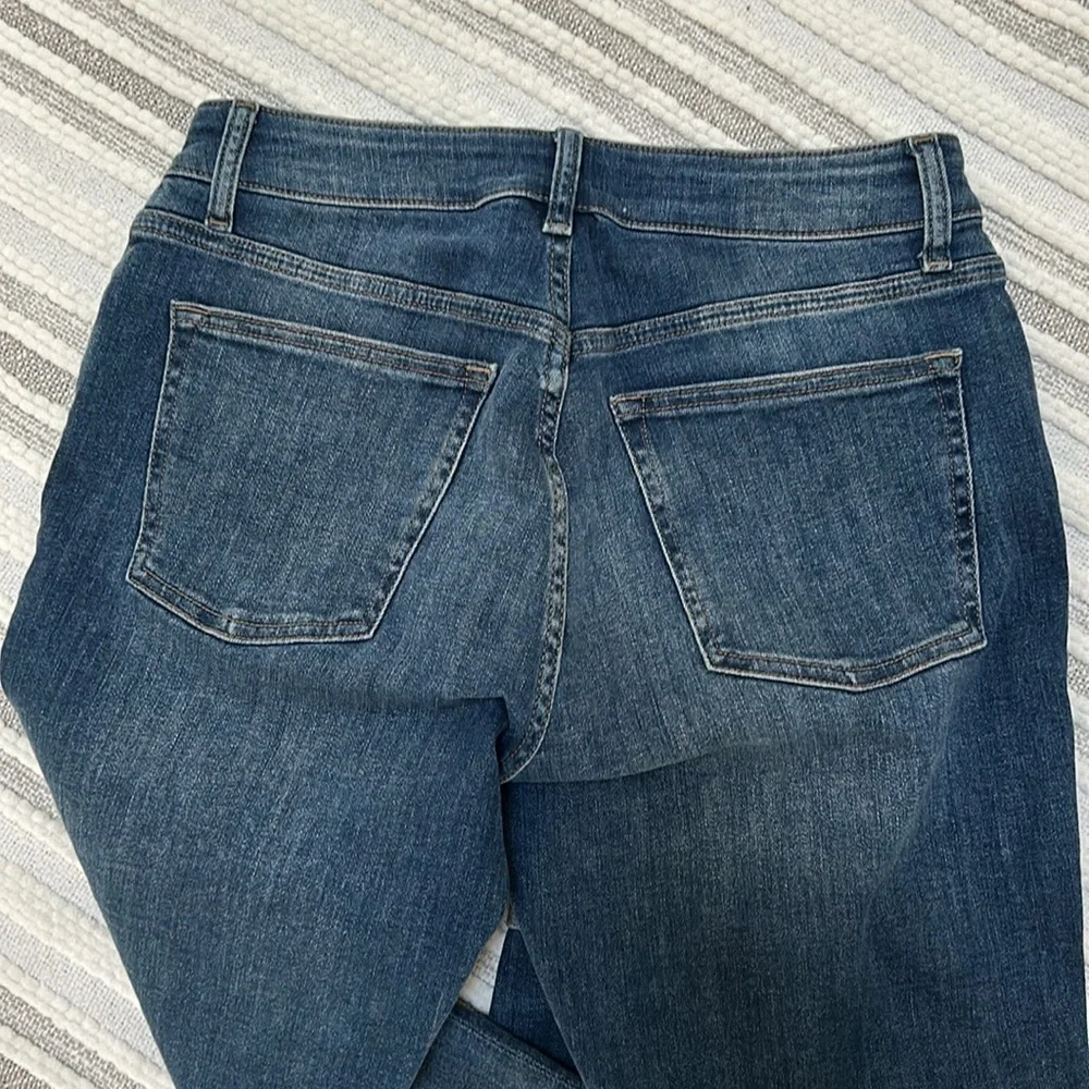 Wrap‎ Weft Womens High Rise Straight Leg Stretch Jeans Dark Wash Size 6 28